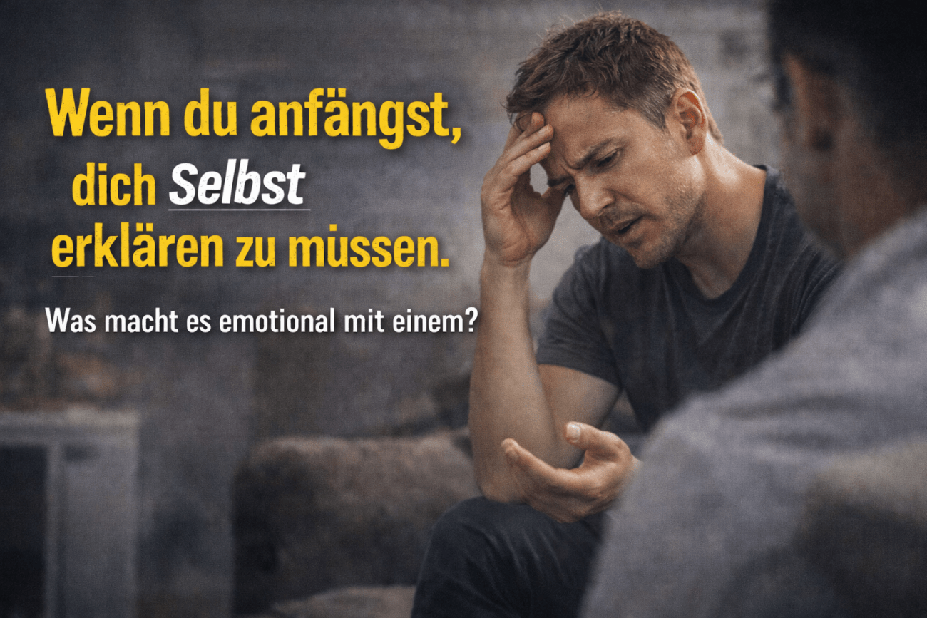 Wenn du anfängst, dich selbst erklären zu müssen