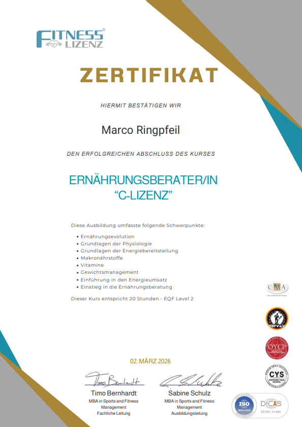Ernährungsberater C-Lizenz