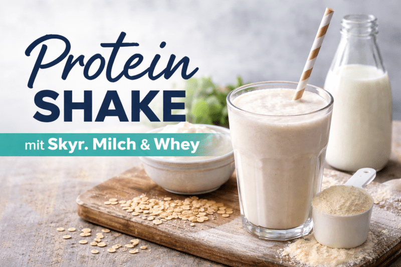 Protein Shake mit Skyr, Milch & Whey