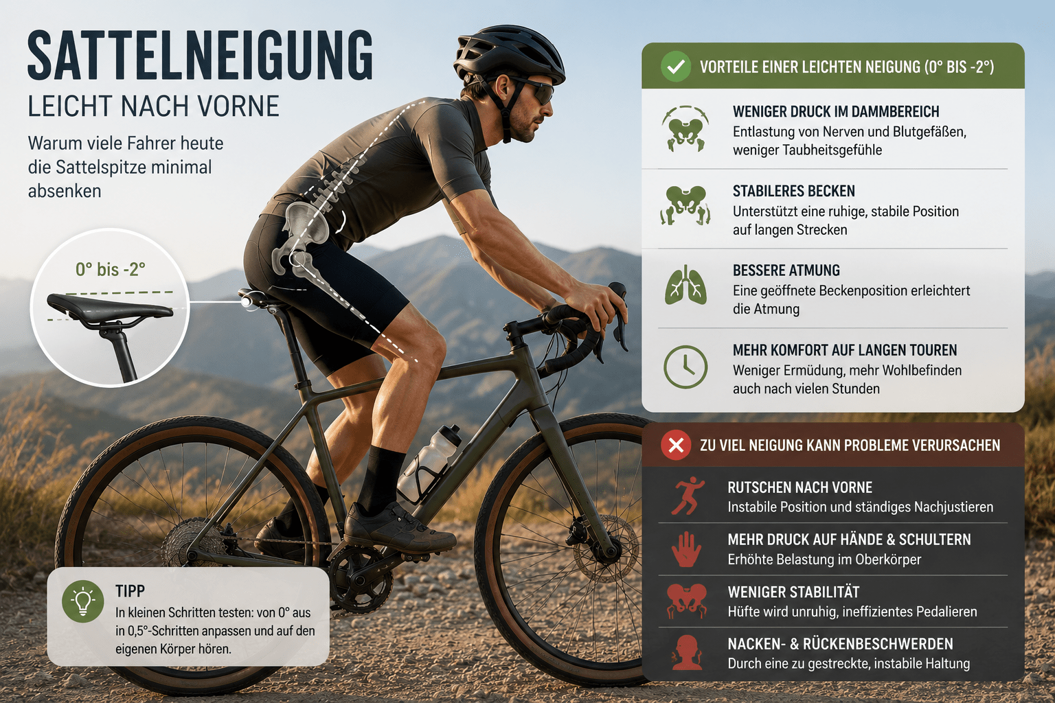 Die Sattelneigung
